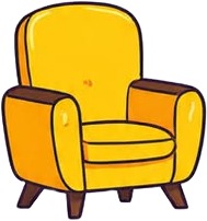 a yellow chair with a brown seat.jpg